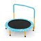 Foldable 36 Inch Trampoline for Kids with Anti-Slip Foot Pads and Handrail